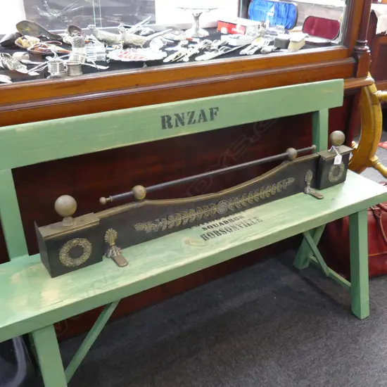 ANTIQUE BRASS FIRE FENDER ADJUSTABLE WIDTH: 1050 / 1330mm