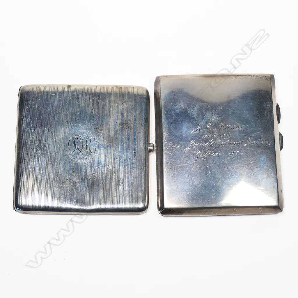 Two small sterling silver cigarette cases, Image 1++