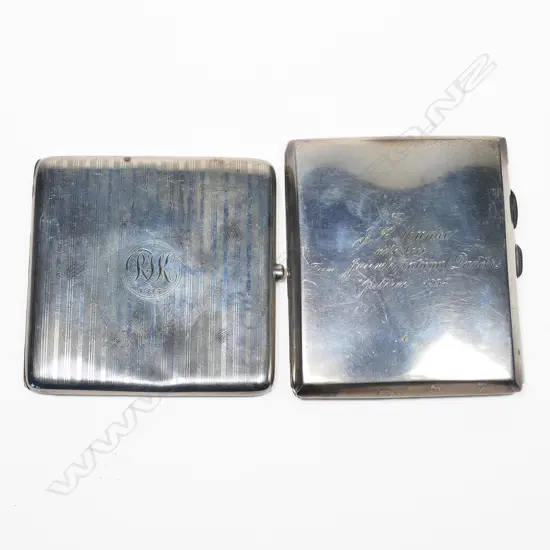 Two small sterling silver cigarette cases,