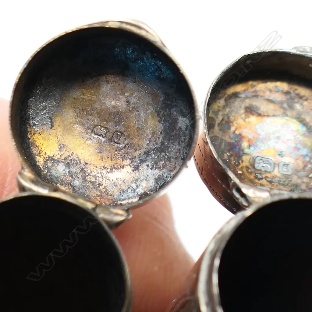 A collection of five silver cigarette holder cases, Image 1++