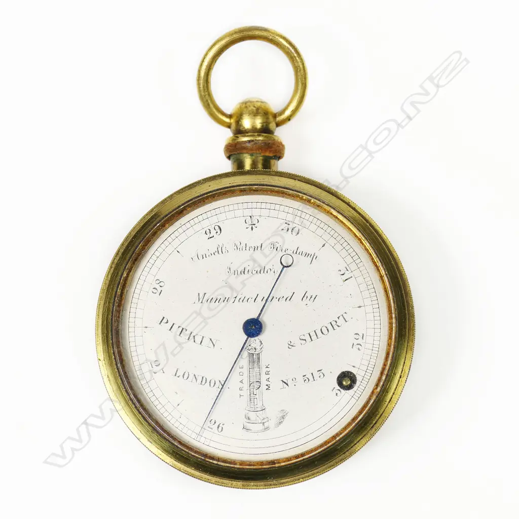 A rare 'Ansell's Patent Fire-Damp Indicator', (Mining Gas Diffusion Meter) by Pitkin & Short, London, No.513, Image 1++