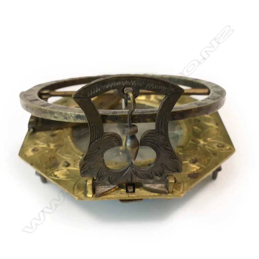 An octagonal brass Augsburg equatorial sundial, c.1820 by Johann Schrettegger*, Image 1++