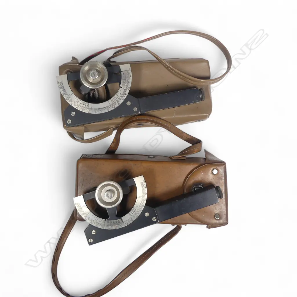 Two Abney levels in plastic cases. Image 1++