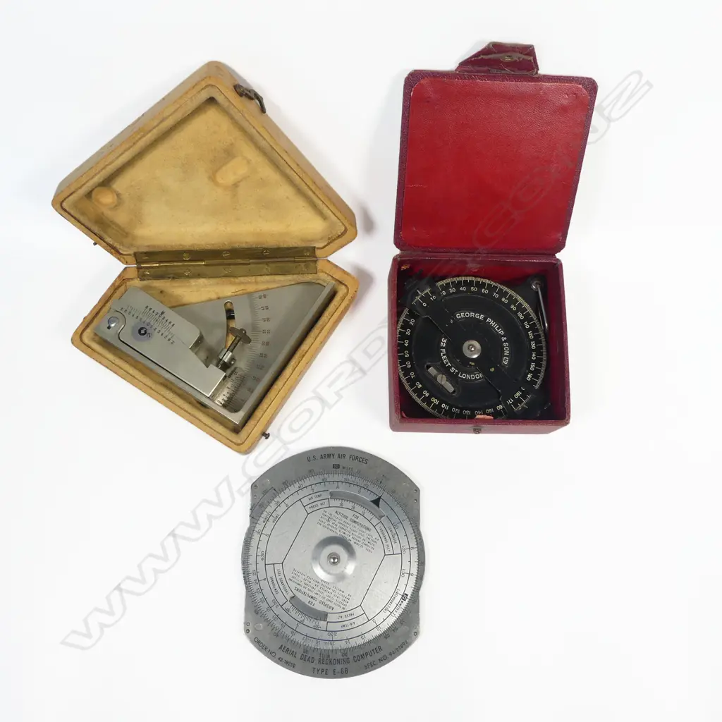 A USAAF Aerial Dead Reckoning Computer: a Philips' 'Handy Theodolite' and a German WWII 'gunner's quadrant', Image 1++