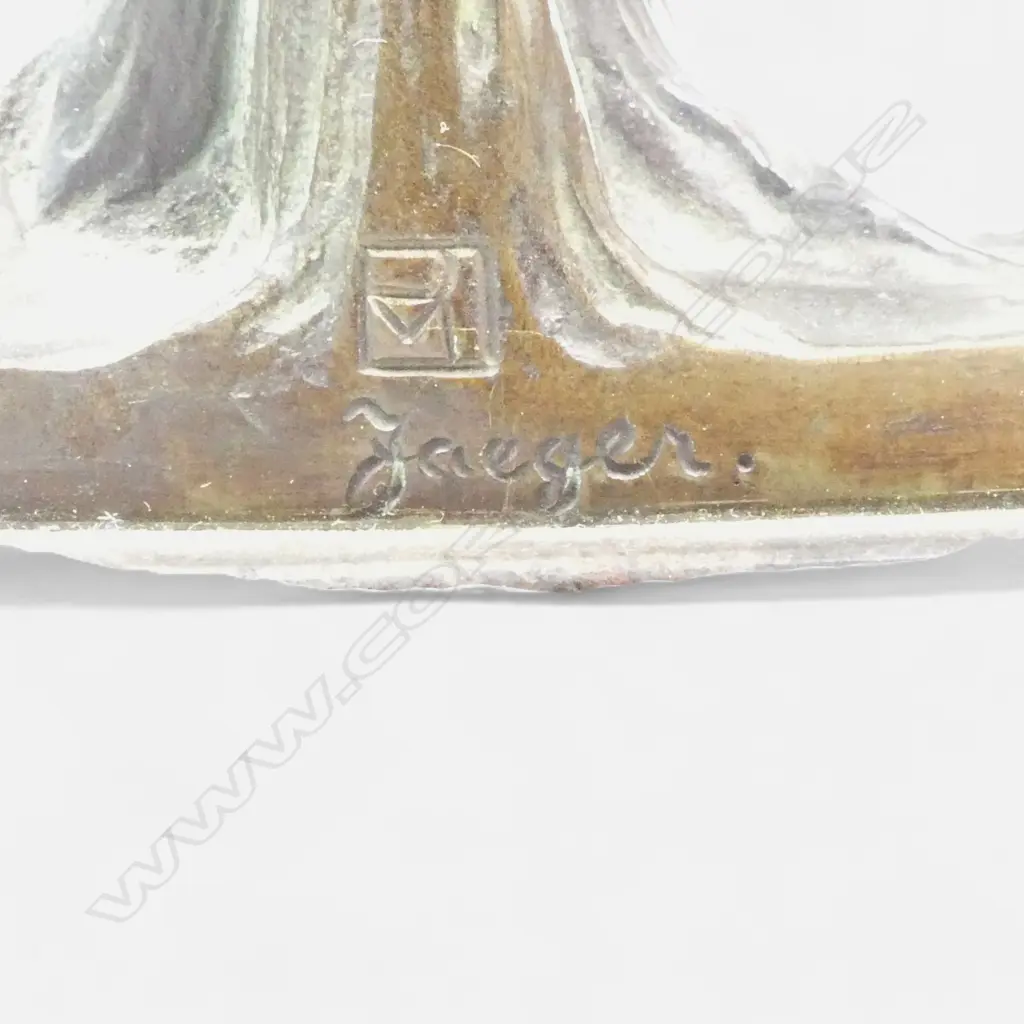 Art Nouveau sculpture by Gotthilf Jaeger (German 1871-1933) Young woman on a swing, ivory and bronze, Image 1++