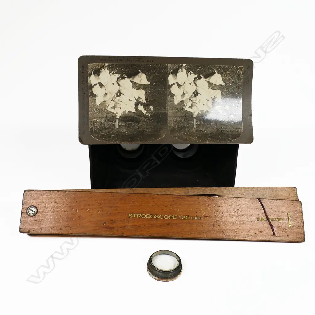 A binocular stereoscope viewer (AF) and a boxed 125 hertz Stroboscope Image 1++