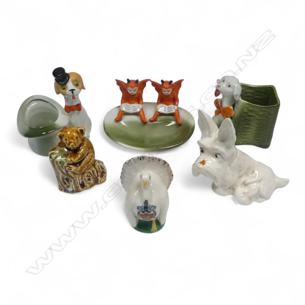 Six various Continental porcelain and other china ornaments. Image 1++