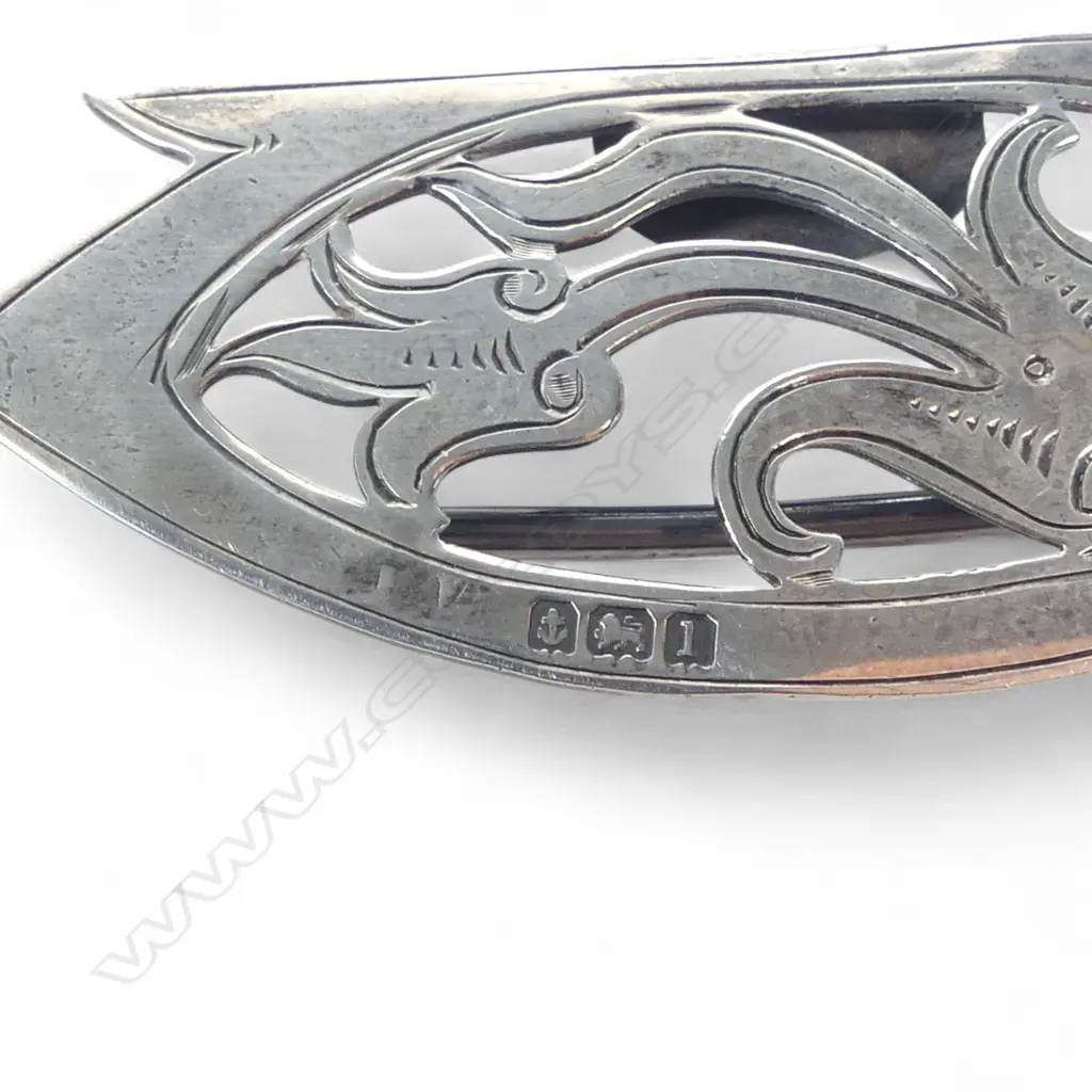 A NZ silver and agate belt buckle by Hosie & Bell*; a two piece sash belt buckle B'ham 1910; a pair of shoe buckles B'ham 1909; half an Art Nouveau buckle B'ham 1903; pair hat pin cockerel finials B'ham 1909. Image 1++