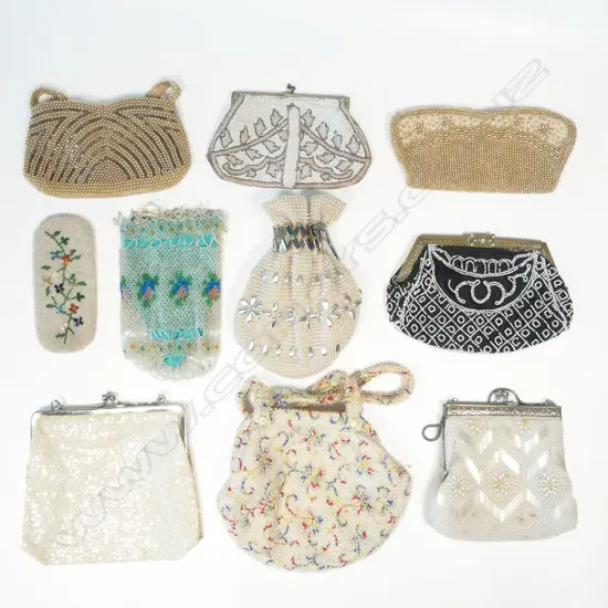 A selection of ten various purses.