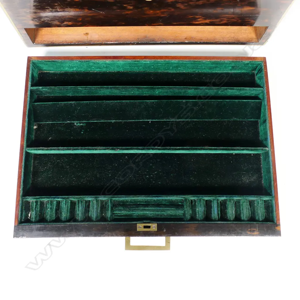 A good Victorian coromandel dressing case by W. Leuchars, 38 Piccadilly, London* (makers to the Royal Family) with near complete sterling silver fittings, London 1852 by Frances Douglas**, Image 1++