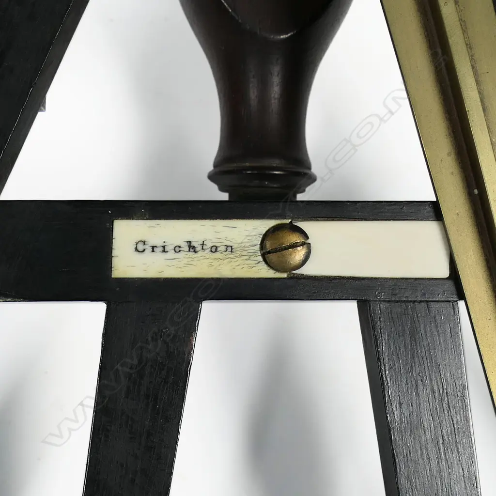 An early 19thC 10" radius ebony octant by (John) Crichton, (London), Image 1++