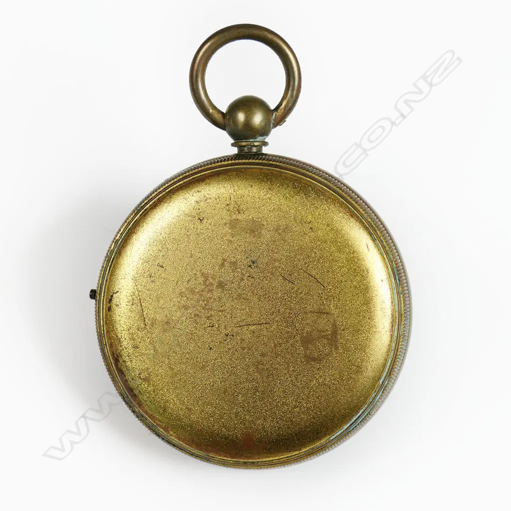 A brass cased compensated pocket barometer-altimeter by Negretti & Zambra, London, No.18454, c.1875 Image 1++