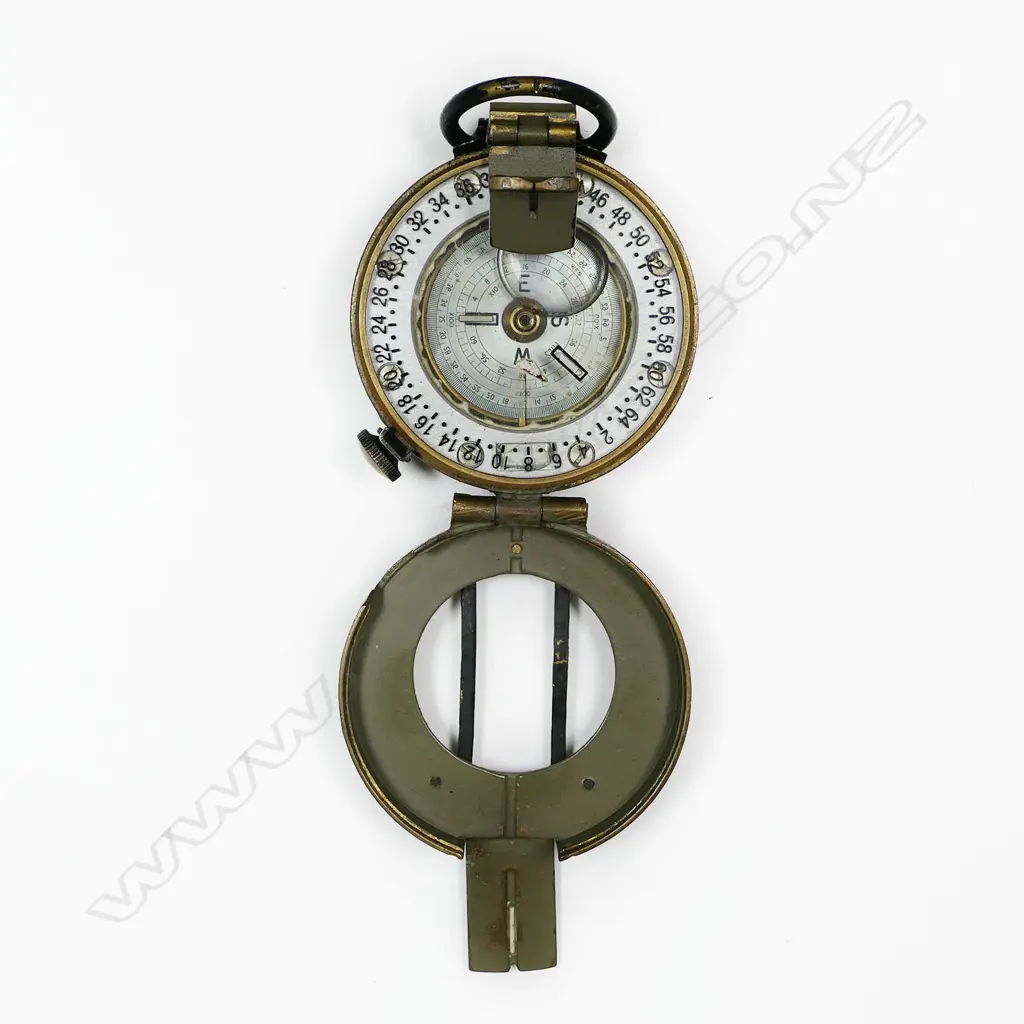 Stanley (maker) Francis Barker design military M-73 type, Mils liquid filled (bubble) prismatic compass, Image 1++