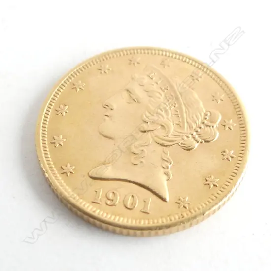 1901 USA $5 GOLD COIN