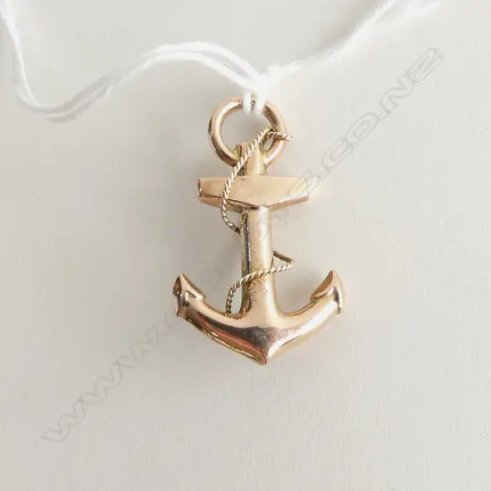 9CT ROSE GOLD FOULED ANCHOR BROOCH 1.52gm