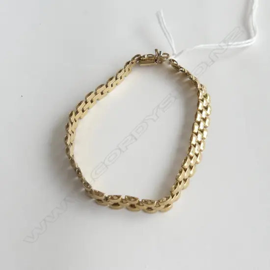 9CT GOLD ARTICULATED LINK BRACELET 9gm