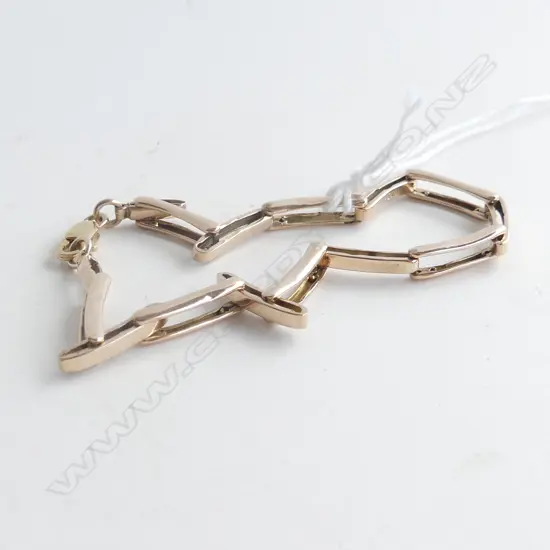 9CT GOLD PAPERCLIP BRACELET 3.6GMS