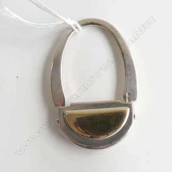 SILVER/18CT GOLD KEY RING 13.2gm