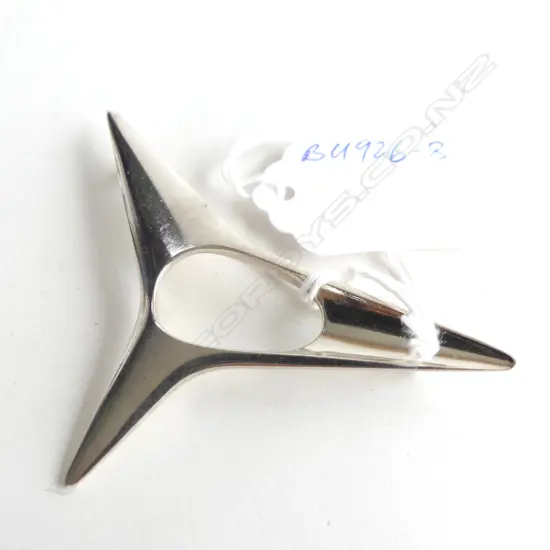GEORG JENSEN #342 MODERNIST SILVER BROOCH 3 pointed star form. Stamped marks