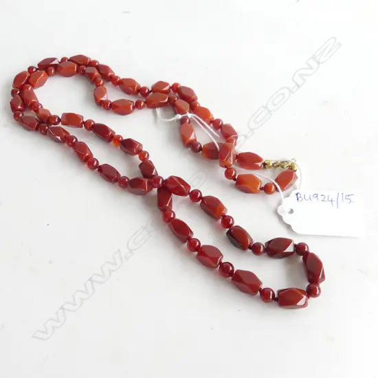 CARNELIAN NECKLACE L.890mm