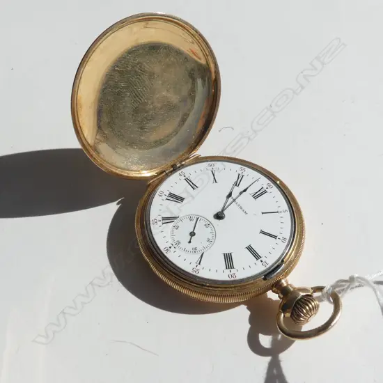 14ct GOLD POCKET WATCH IN ORIG. BOX 69.4gms