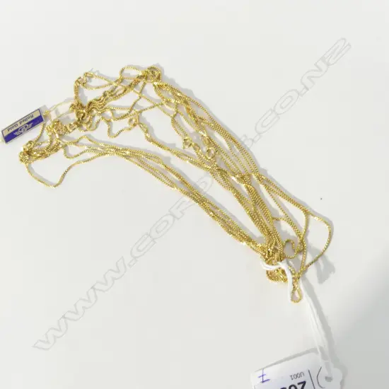 7 ROLLED GOLD CHAINS