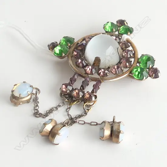 SILVER GILT COSTUME BROOCH