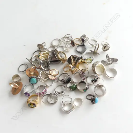 ASST. COSTUME RINGS; SOME STG