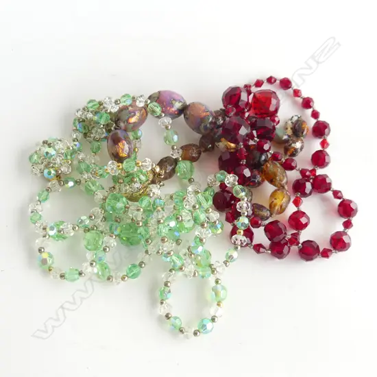 3 COSTUME NECKLACES + PR EARRINGS