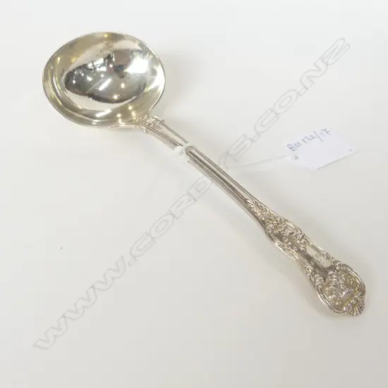 SILVER QUEENS PATTERN LADLE LONDON 1828 96gm