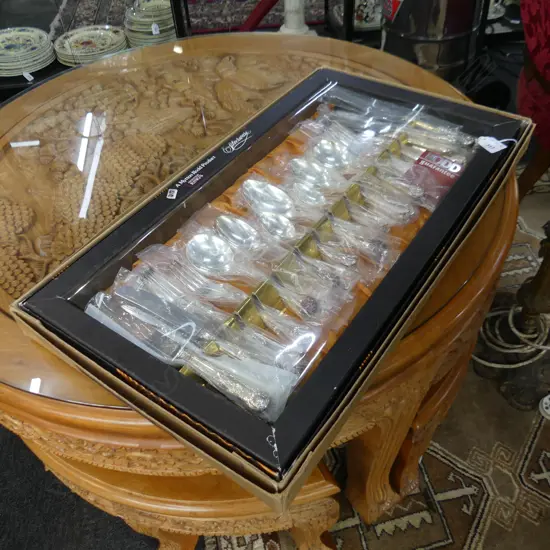 LG  MYTTON RODD 'GROVENOR KINGS' PATTERN CUTLERY SERVICE - USED BUT IN ORIGINAL BOX