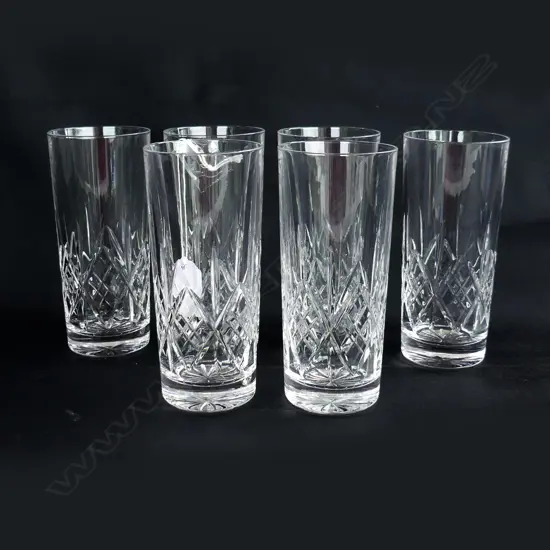 SET 6 CUT CRYSTAL HIGHBALL GLASSES H. 145MM