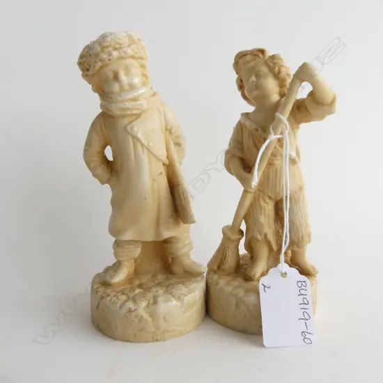PR SM VINTAGE R & L GERMAN PORCELAIN FIGURES H. 145MM
