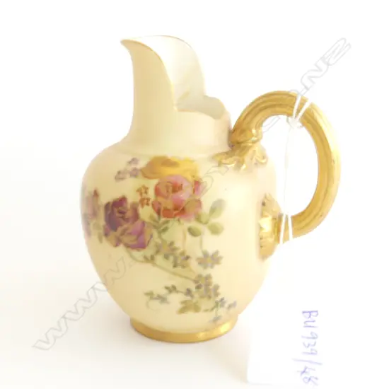 ROYAL WORCESTER SML BLUSH JUG '1904' H.105mm