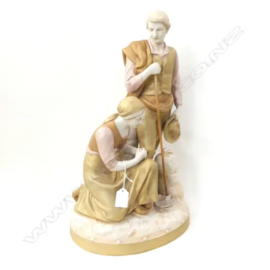 ROYAL DUX FIGURE GROUP; FARMER & WIFE H.460mm