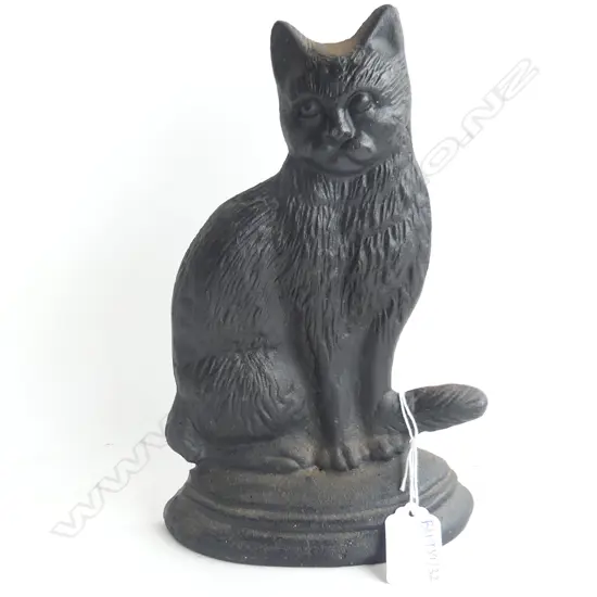 CAST IRON CAT DOOR STOP H.235mm