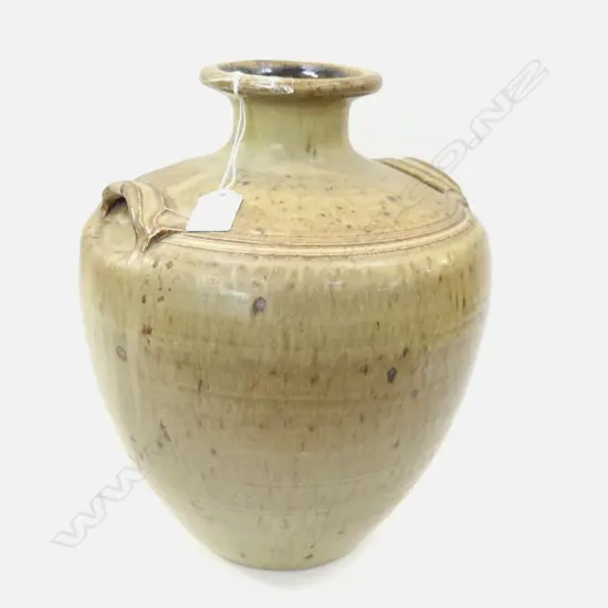 LGE STUDIO POTTERY 2 HANDLED VASE H.300mm impressed mark