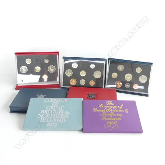 7 UK ROYAL MINT COINAGE SETS