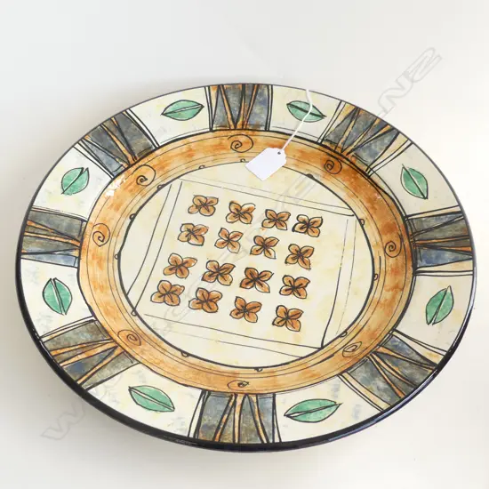 DIANA POOR STUDIO POTTERY PACIFICA PLATTER Dia.360mm Signed