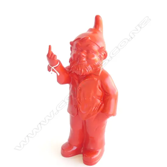 OTTMAR HORL GNOME; RED PLASTIC H.390mm