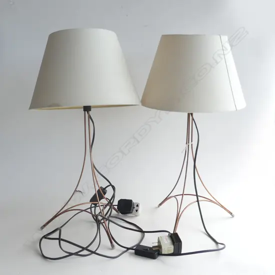 PR COPPER WIRE TABLE LAMPS 