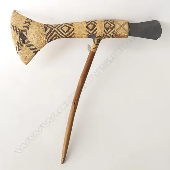PNG Mt Hagen wooden & plaited hafted axe