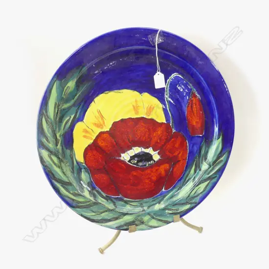 LARGE JAMES MORRIS POTTERY CHARGER PLATE DIA  465MM