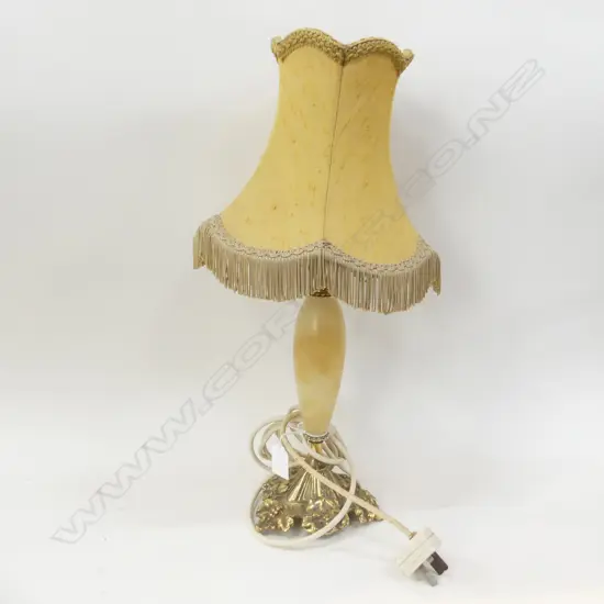 RETRO BRASS & ONYX LAMP H.460mm