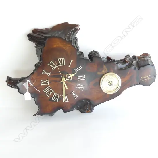 SWAMP KAURI CLOCK & BAROMETER W.650mm