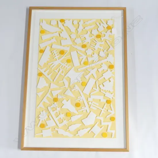 CUT PAPER ARTWORK 'EXPO '86 - VANCOUVER - YELLOW ZONE' SIGNED CARTER 400x630mm