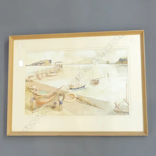 E. SWINTON 'OKAHU BAY' W/C 1963 350x550mm