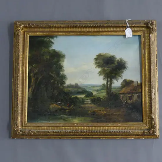 OIL ON CANVAS CONSTABLE SCHOOL 350 X 440 MM RESTORATION