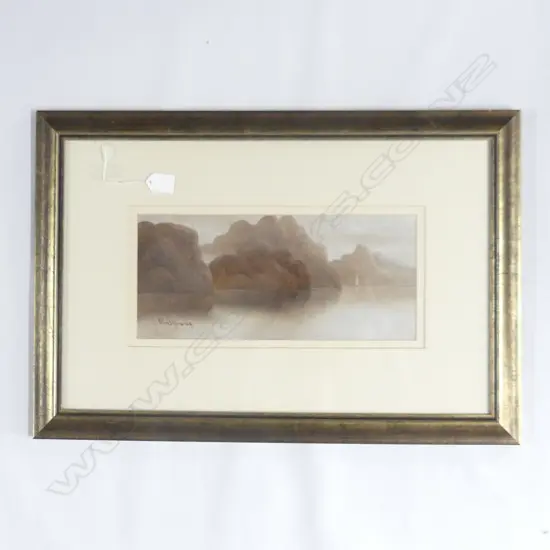 CHARLES (CHAS.) YOUNG COLONIAL LANDSCAPE OIL 160x360mm