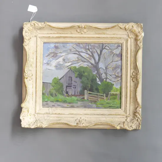 KENNETH WELSH HASSALL (1902-1970) OLD BARN OIL 240x290mm